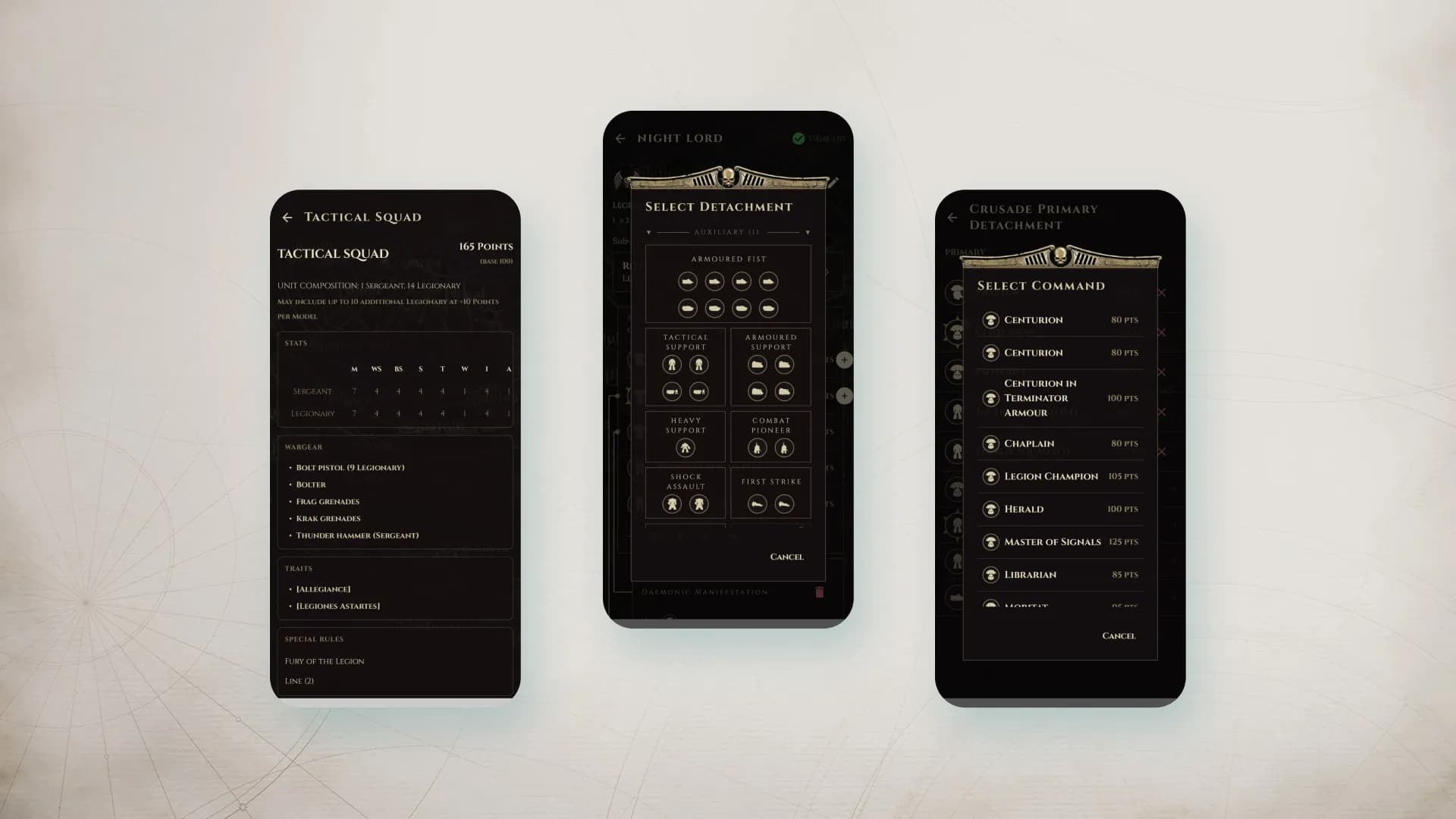 Army Builder — Horus Heresy 2
